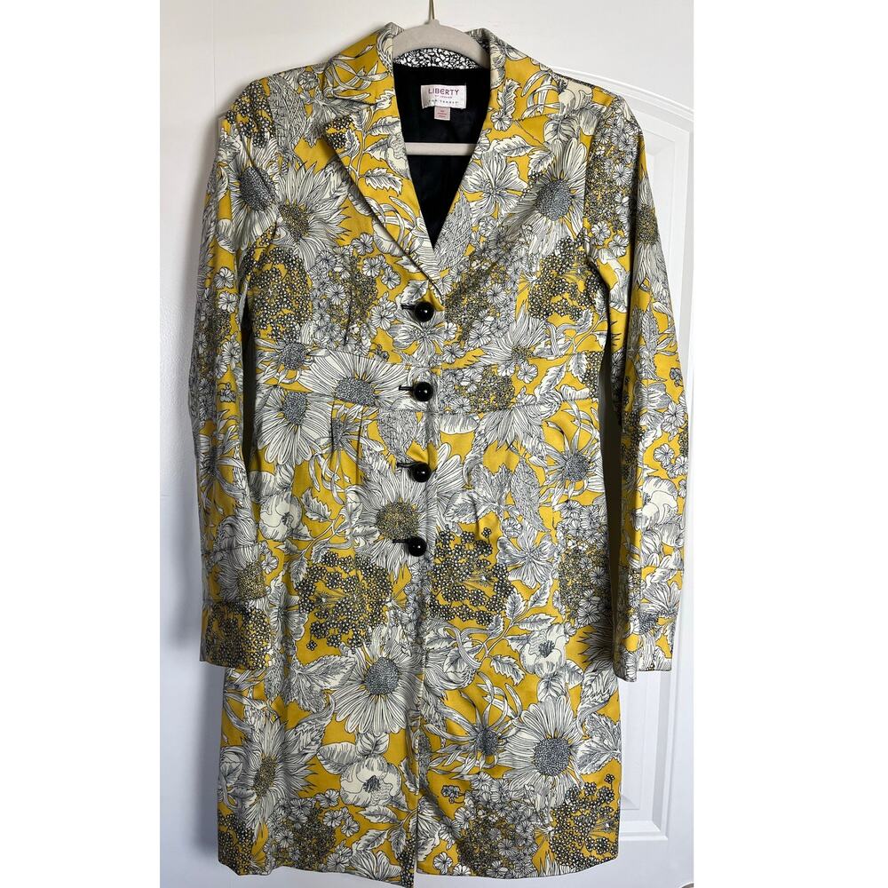 Liberty of London for Target | Floral Trench Coat Size XS Mustard Yellow